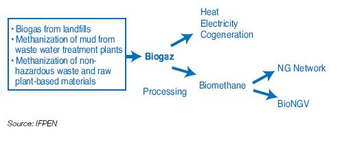 Fig. 1 – Biogas production methods and recovery